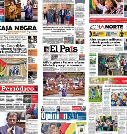 Bolivia Digitaltv.Com 🇧🇴📰📌Primeras planas de los #diarios más importantes del #País 📰🇧🇴Día y Fecha: Viernes 07 de Noviembre  2025✅.