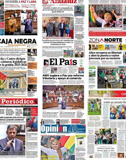 Bolivia Digitaltv.Com 🇧🇴📰📌Primeras planas de los #diarios más importantes del #País 📰🇧🇴Día y Fecha: Viernes 07 de Noviembre  2025✅.