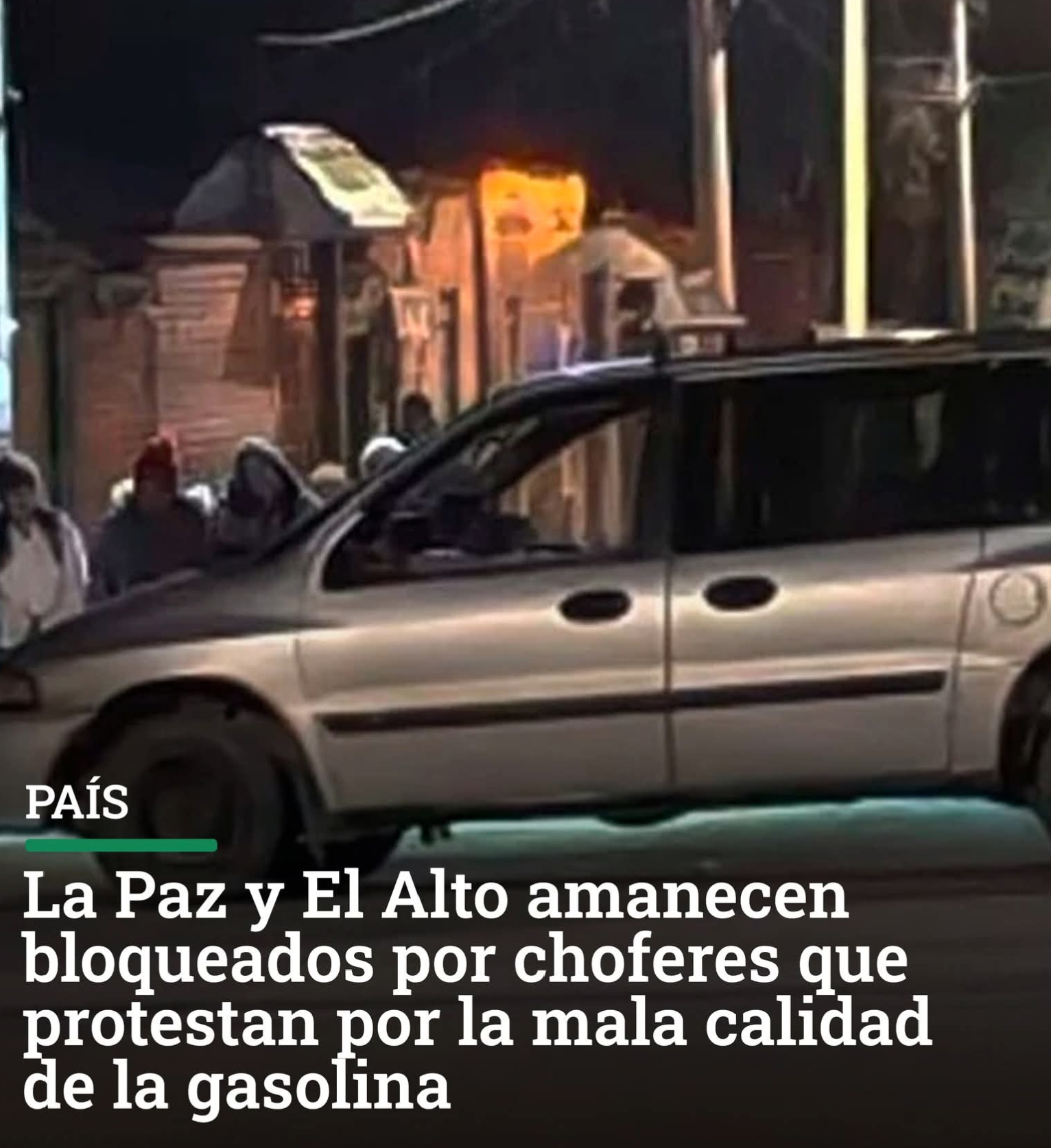 Él Alto y La Paz Amanece con paro de transporte público ante la exigencia de YPFB