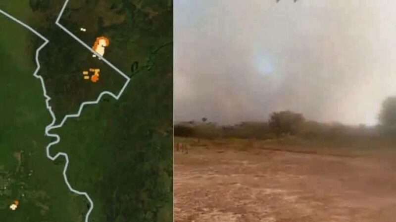 Incendio forestal proveniente de Brasil ingresa a Bolivia y amenaza al Parque Nacional Otuquis